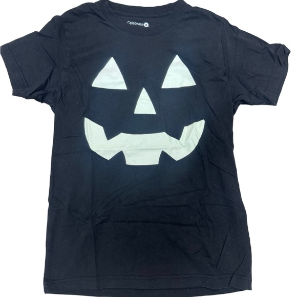 Celebrate It Other - Halloween Black Jack O Lantern Face T-Shirt Men’s Medium USED